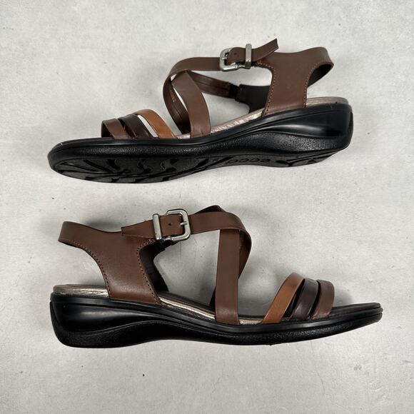 Ecco Sandals Womens Size 39 Leather Strappy Slingback Comfort Walking Shoes - Picture 9 of 10